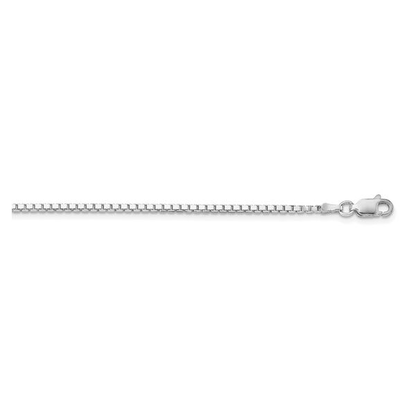 Sterling Silver Rhodium-plated Box Chain, 18