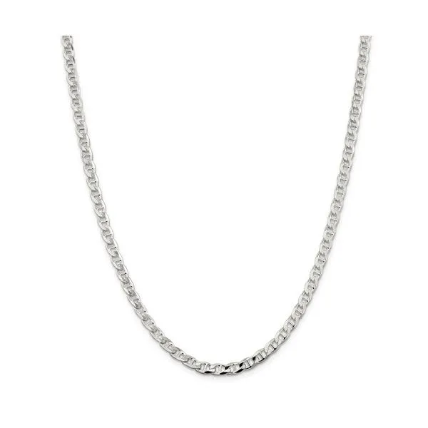 Sterling Silver Flat Anchor Chain, Length 18