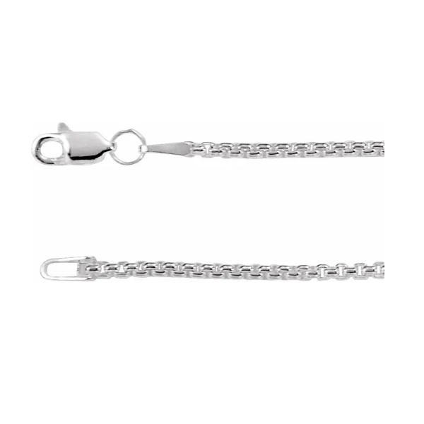 Sterling Silver Rounded Box Chain, 24