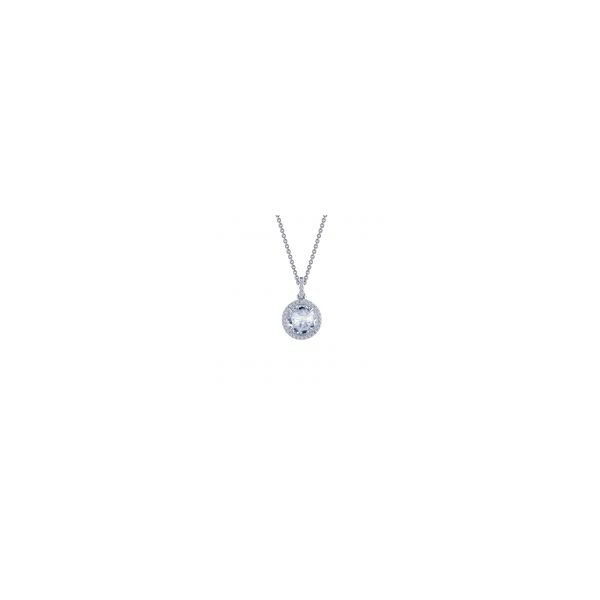 Lady's Sterling Silver Rose Cut Round Halo Pendant W/CZs Orin Jewelers Northville, MI