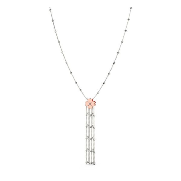Lady's Sterling Silver Rose Gold & Platinum Plated 4 Cuori Tassel Necklace Orin Jewelers Northville, MI