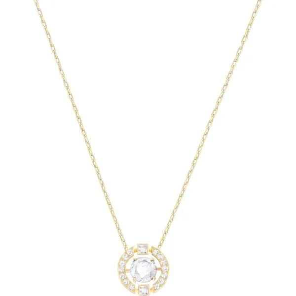 Swarovski Sparkling Dance Round Necklace, Yellow Tone Orin Jewelers Northville, MI