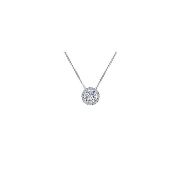 Sterling Silver Round Shape Halo Pendant With CZs Orin Jewelers Northville, MI