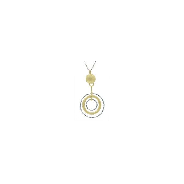 Sterling Silver And Yellow Gold Plated Posh Necklace Orin Jewelers Northville, MI