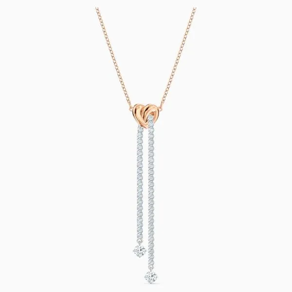 Swarovski Lifelong Heart Y Necklace, White, Mixed metal finish Orin Jewelers Northville, MI