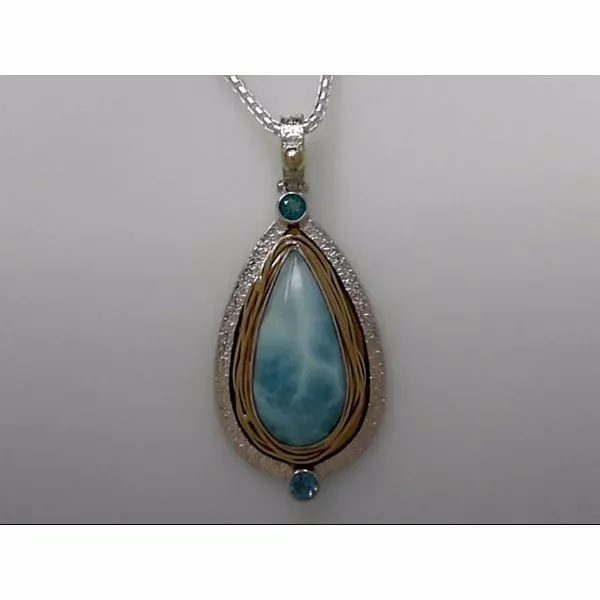 Sterling Silver & 22K Gold Vermeil Pendant With Gemstones Orin Jewelers Northville, MI