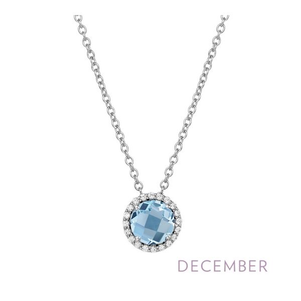 Sterling Silver Blue Topaz & CZ Pendant Orin Jewelers Northville, MI