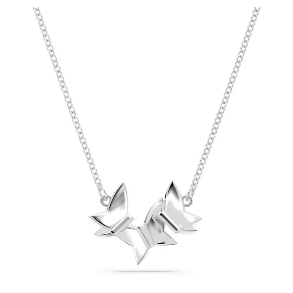 Swarovski Lilia Necklace, Butterfly, Rhodium Plated Image 2 Orin Jewelers Northville, MI