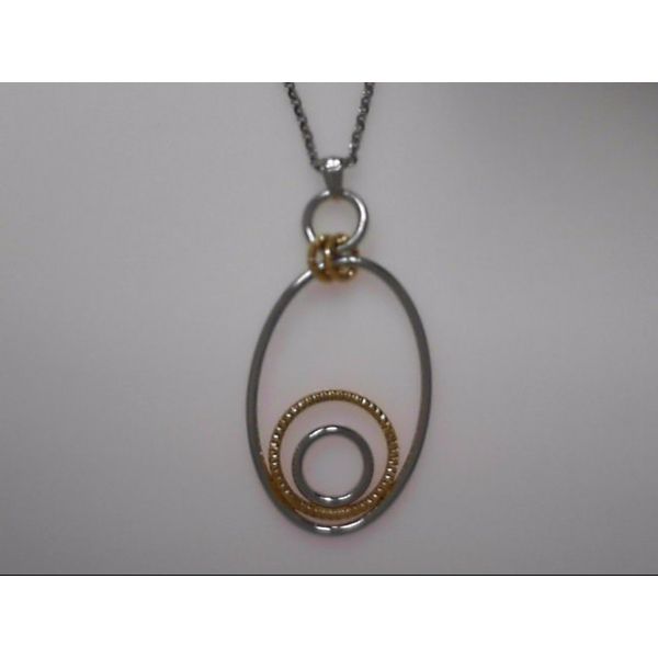 Sterling Silver & Gold Plated Necklace Orin Jewelers Northville, MI