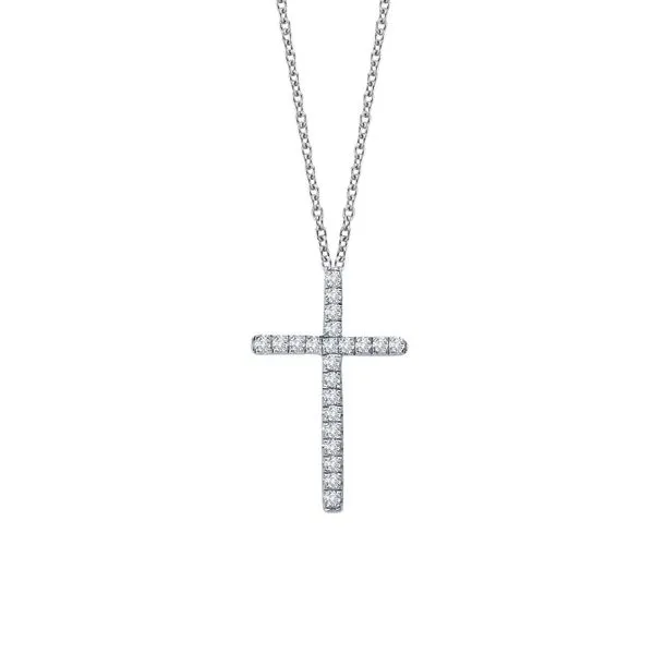 Sterling Silver Cross Necklace With CZs Orin Jewelers Northville, MI
