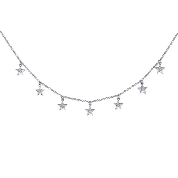 Sterling Silver Star Necklace With CZs Orin Jewelers Northville, MI