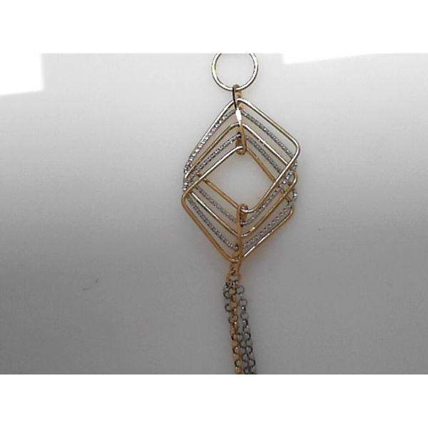 Sterling Silver & Yellow Plated Square Tassel Necklace Orin Jewelers Northville, MI