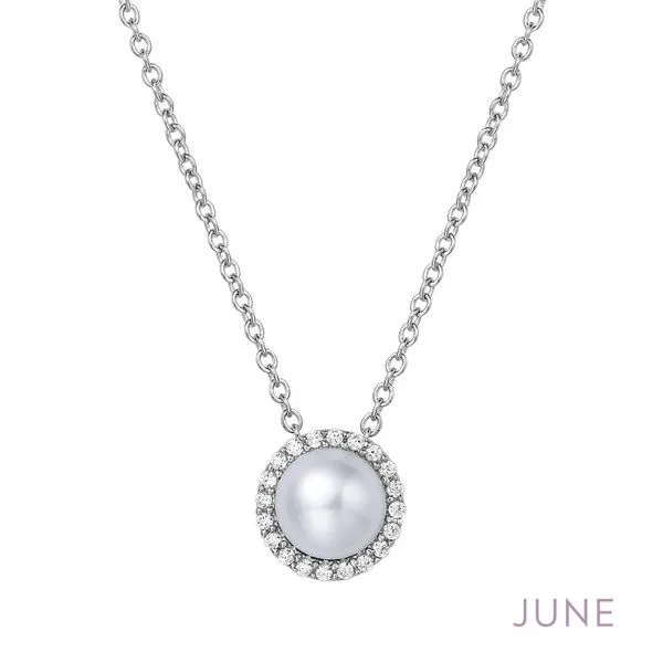 Sterling Silver Cultured Freshwater Pearl & CZ Pendant Orin Jewelers Northville, MI