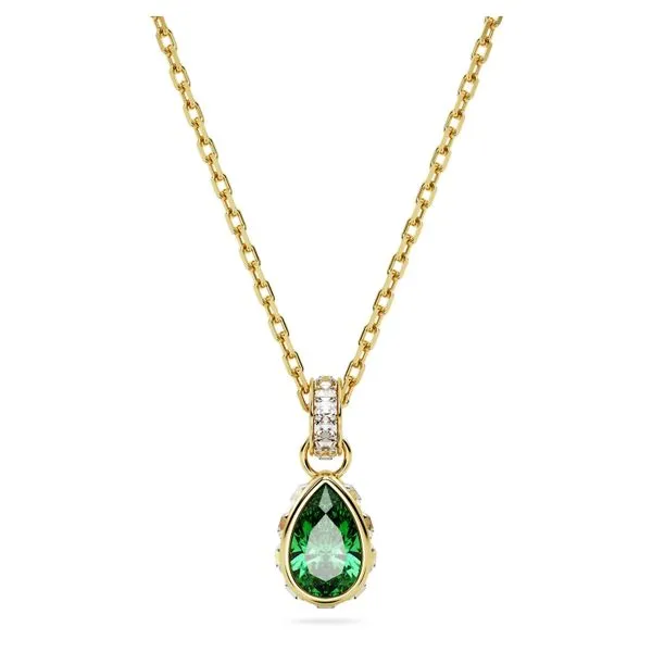 Swarovski Stilla Pendant - Pear Cut, Green Orin Jewelers Northville, MI