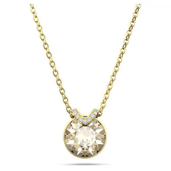 Swarovski Bella V Pendant - Round Cut, Gold Tone Orin Jewelers Northville, MI