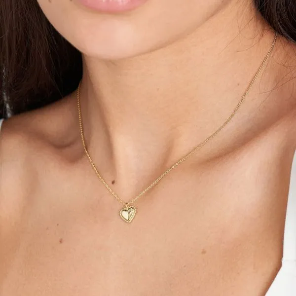 Sterling Silver Gold Plated Rope Heart Pendant By Ania Haie Image 2 Orin Jewelers Northville, MI