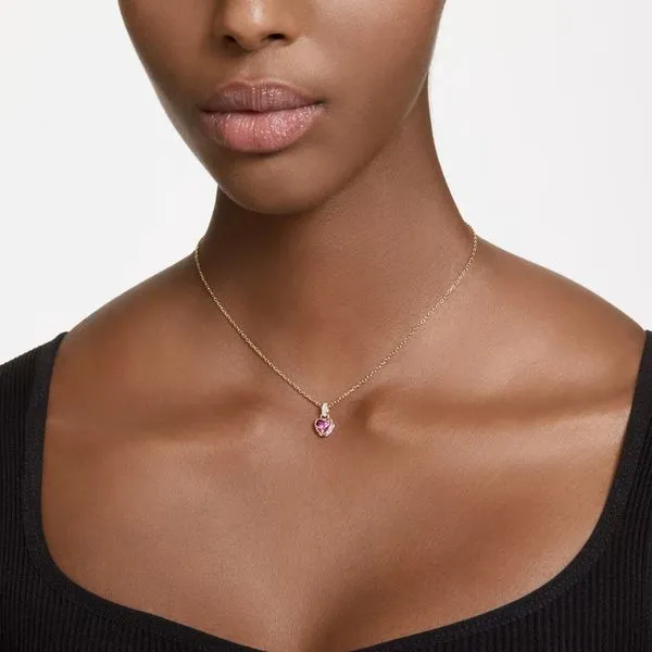 Swarovski Stilla Pendant - Heart, Red Image 3 Orin Jewelers Northville, MI