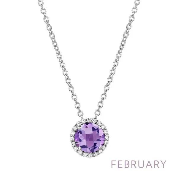Sterling Silver Genuine Amethyst & CZ Pendant Orin Jewelers Northville, MI