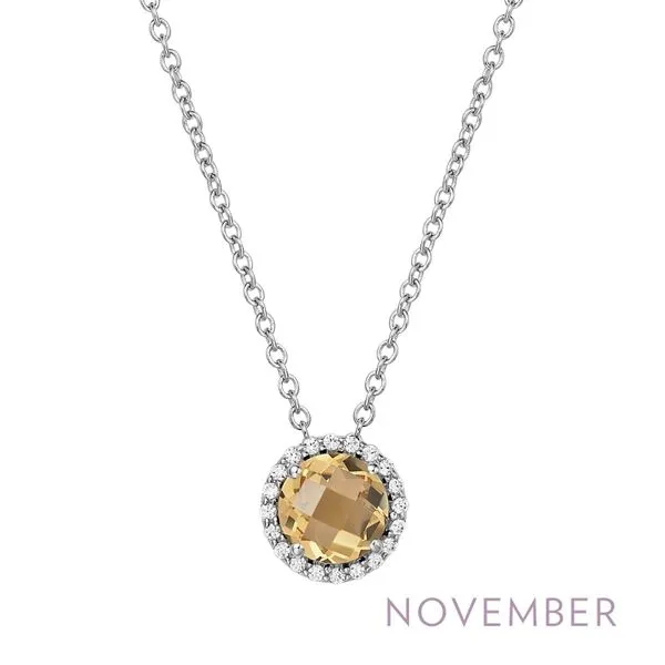 Sterling Silver Citrine & CZ Pendant Orin Jewelers Northville, MI