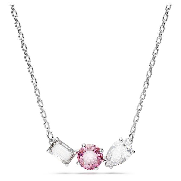 Swarovski Mesmera Pendant, Mixed Cuts, Pink, Rhodium Plated Orin Jewelers Northville, MI