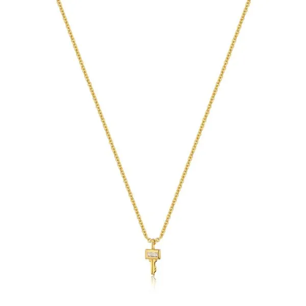 Sterling Silver Gold Plated Key Necklace By Ania Haie Orin Jewelers Northville, MI