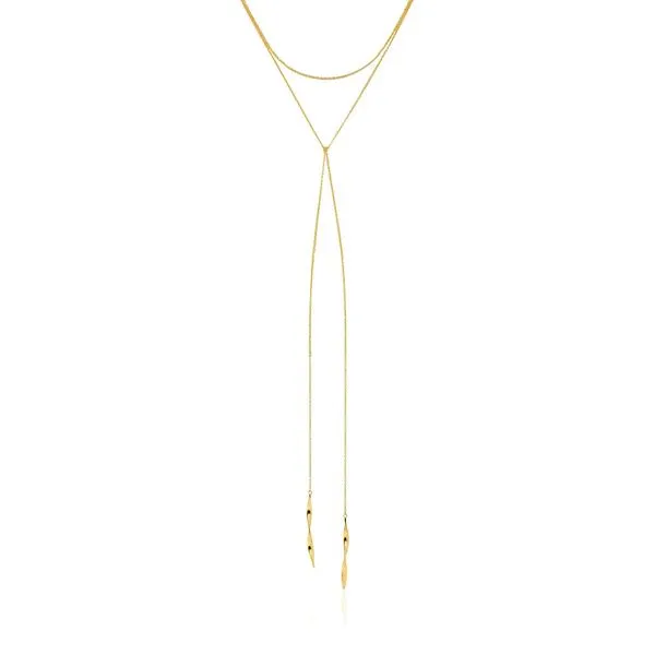 Gold Helix Lariat Necklace Orin Jewelers Northville, MI