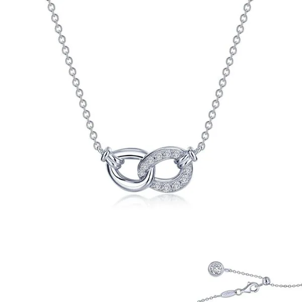 Sterling Silver Interlocking Circles Necklace With CZs Orin Jewelers Northville, MI
