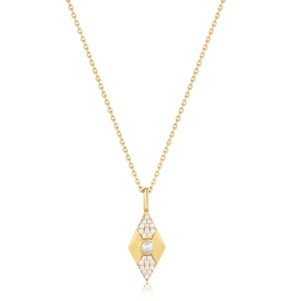Sterling Silver Gold Plated Geometric Pendant Necklace Orin Jewelers Northville, MI