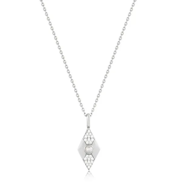 Sterling Silver Pearl Geometric Pendant Necklace Orin Jewelers Northville, MI