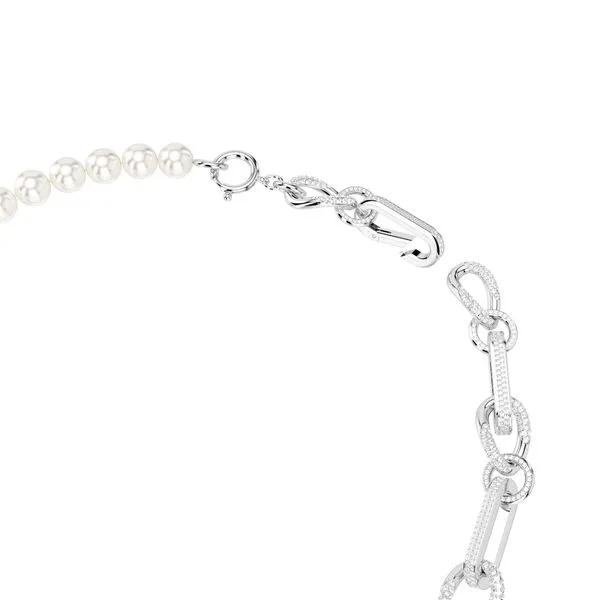 Swarovski Dextera Necklace - Crystal, Pearl, Mixed Links Image 2 Orin Jewelers Northville, MI