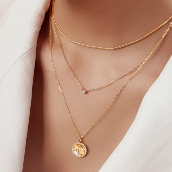 Sterling Silver Gold Plated Shiny Sun Star Necklace By Ania Haie Image 2 Orin Jewelers Northville, MI