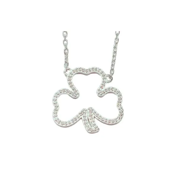 Sterling Silver CC Open Shamrock With CZs Orin Jewelers Northville, MI
