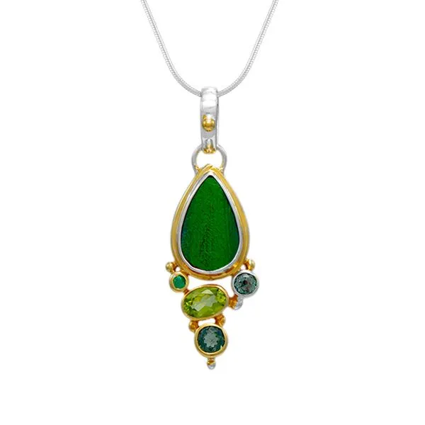 Sterling Silver and 22K Gold Vermeil Pendant Orin Jewelers Northville, MI