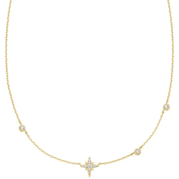 Sterling Silver Gold Plated Station Necklace Orin Jewelers Northville, MI