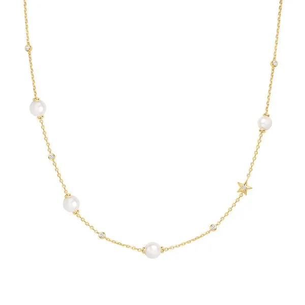 Sterling Silver Gold Plated Station Necklace Orin Jewelers Northville, MI