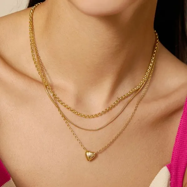 Sterling Silver Gold Plated Sweetheart Necklace Image 3 Orin Jewelers Northville, MI