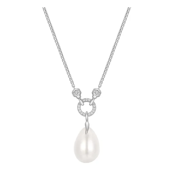Sterling Silver Linked Shell Pearl Drop Pendant By Ania Haie Orin Jewelers Northville, MI