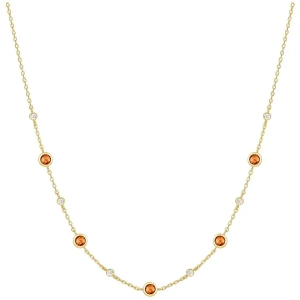 Sterling Silver Gold Plated Nano Gem Station Necklace By Ania Haie Orin Jewelers Northville, MI