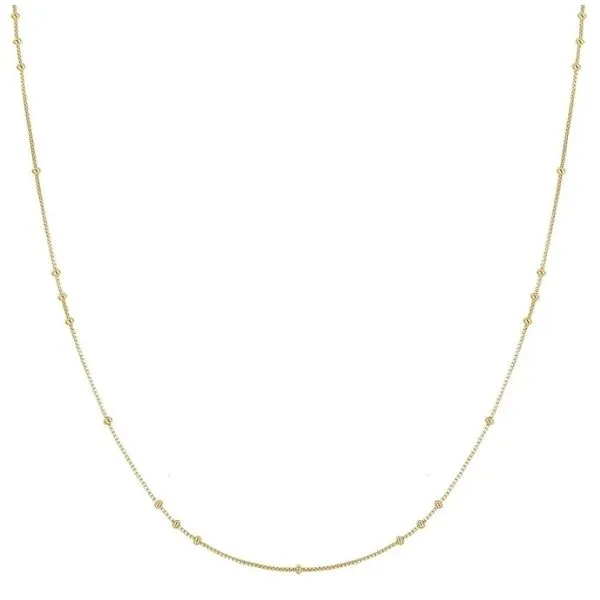 Sterling Silver Gold Plated Mini Bead Station Necklace By Ania Haie Orin Jewelers Northville, MI