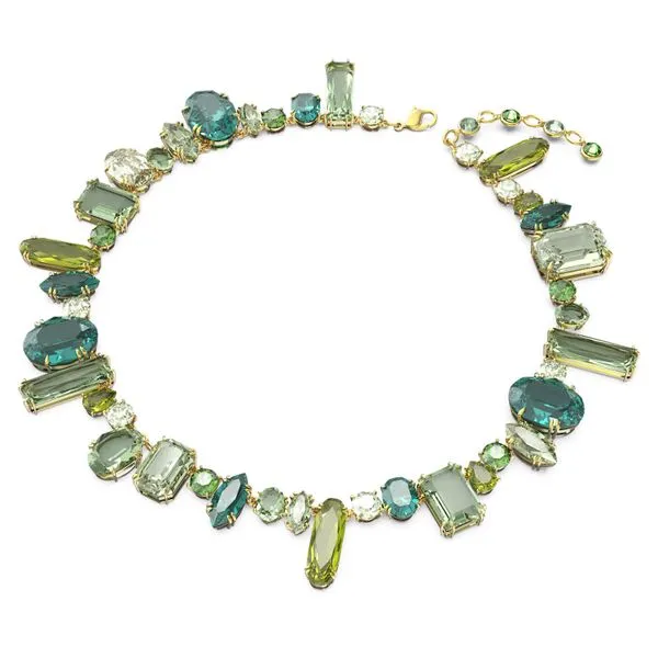 Swarovski Gema Necklace Green, Gold-Tone Plated Orin Jewelers Northville, MI