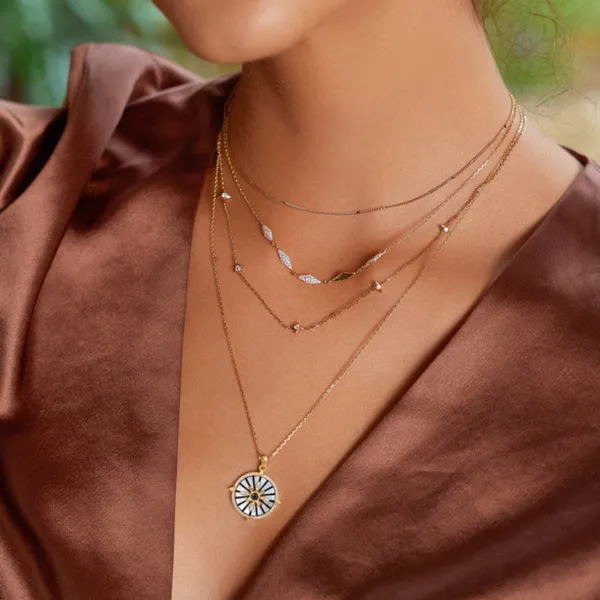 Sterling Silver Gold Plated Stars Station Necklace Image 2 Orin Jewelers Northville, MI