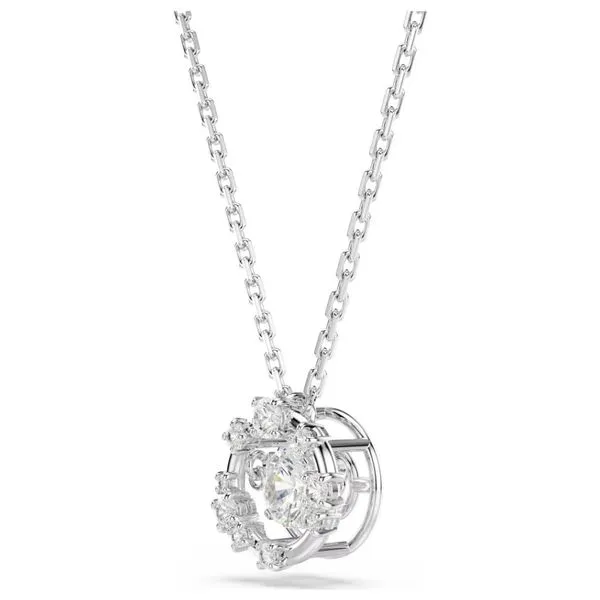 Swarovski Constella Pendant - Round Cut, Dancing Stone, White, Rhodium Plated Image 2 Orin Jewelers Northville, MI