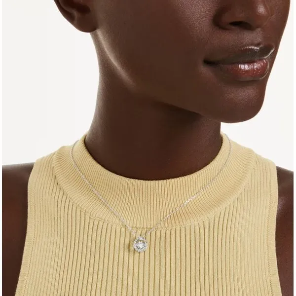 Swarovski Constella Pendant - Round Cut, Dancing Stone, White, Rhodium Plated Image 3 Orin Jewelers Northville, MI