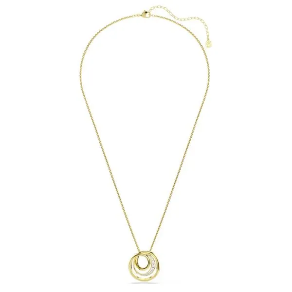 Swarovskihyperbola Necklace - Round Cut, White, Gold-Tone Plated Image 3 Orin Jewelers Northville, MI