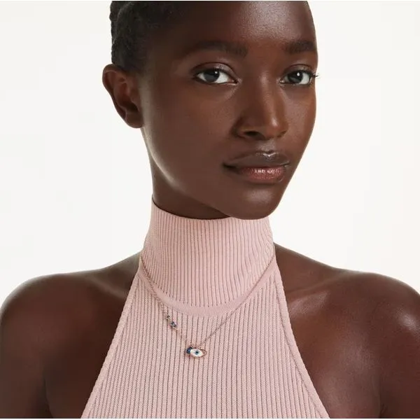 Swarovski Symbolica Pendant - Eye, Multicolored, Rose Gold-Tone Plated Image 4 Orin Jewelers Northville, MI