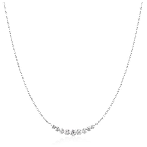 Sterling Silver Graduated Bezel-Set Necklace By Ania Haie Orin Jewelers Northville, MI