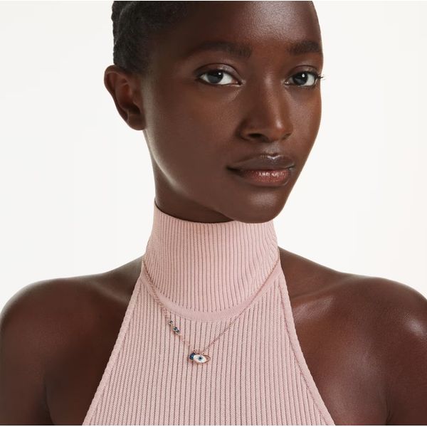 Swarovski Symbolica Pendant - Eye, Multicolored, Rose Gold-Tone Plated Image 4 Orin Jewelers Northville, MI