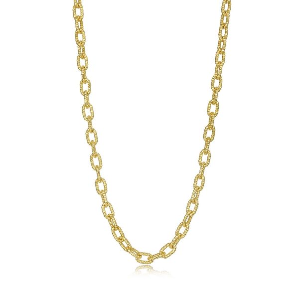 Sterling Silver Gold Plated Link Chain 20