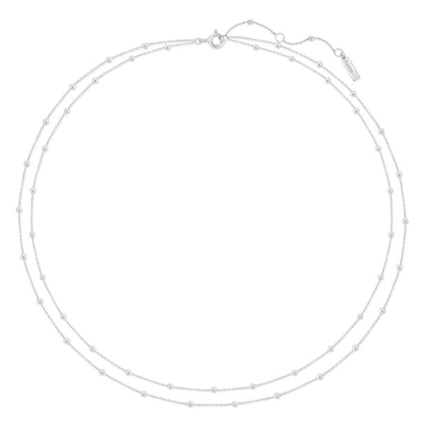 Sterling Silver Double Chain Bead Station Necklace By Ania Haie Orin Jewelers Northville, MI