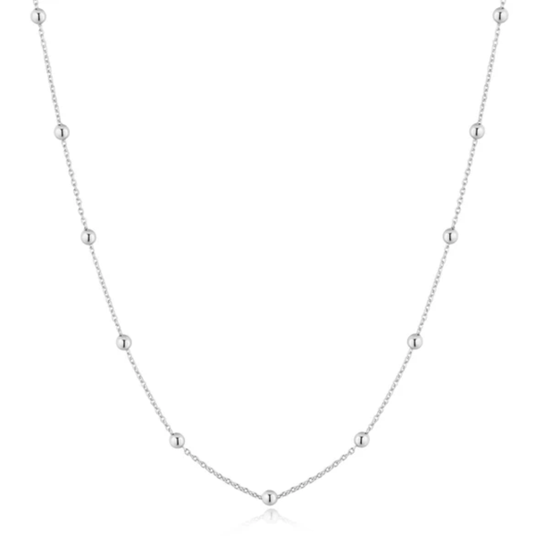 Sterling Silver Beaded Chain Necklace By Ania Haie Orin Jewelers Northville, MI